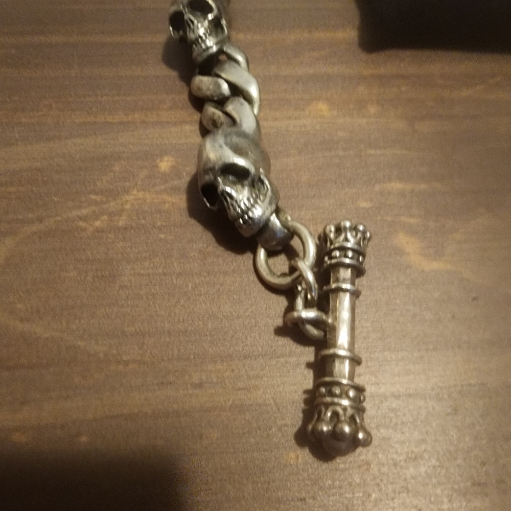 King baby skull and chain bracelet - Picture 3 of 6